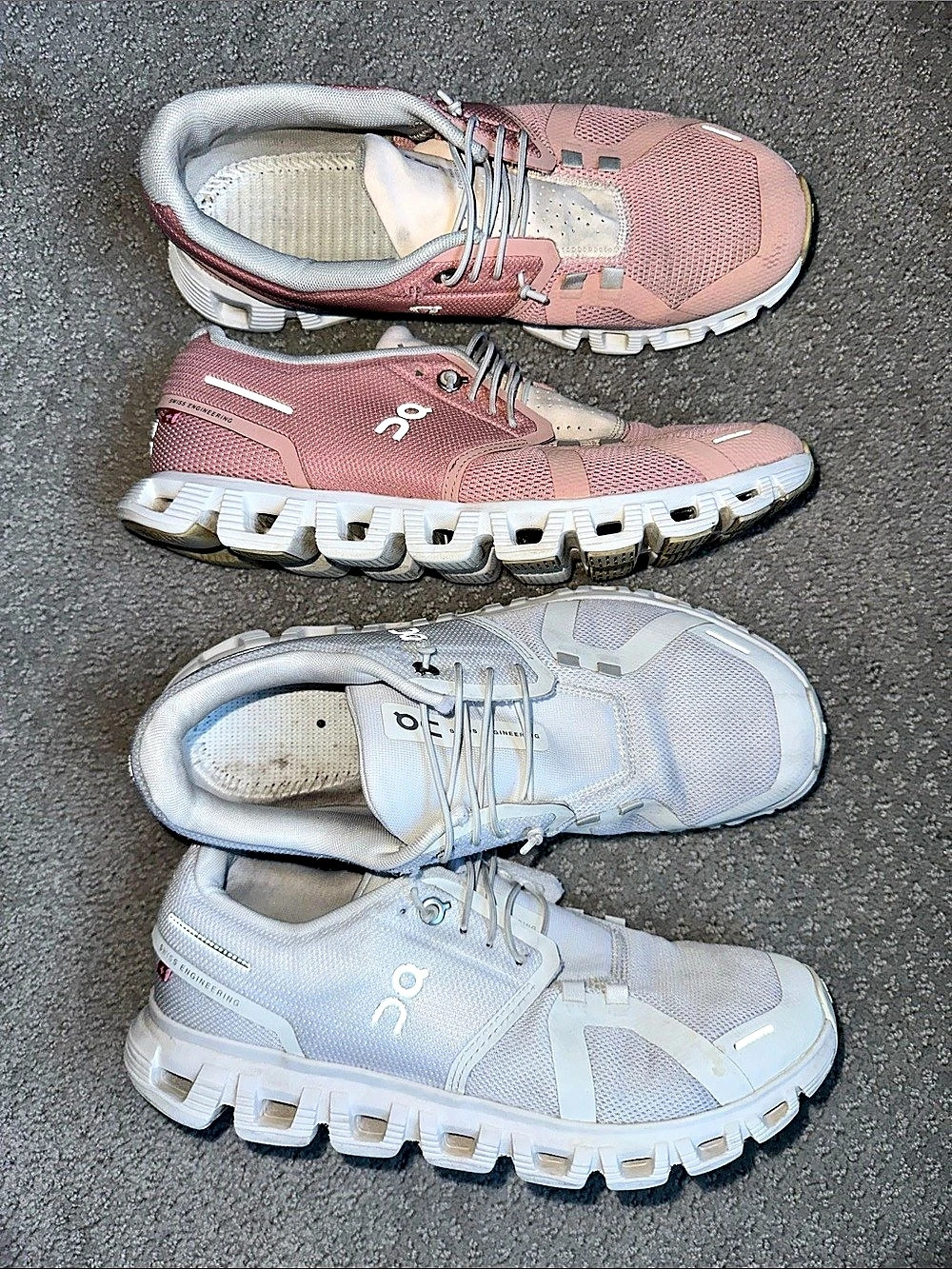 2 pairs On Cloud 5 Athletic Shoes Womens US 8